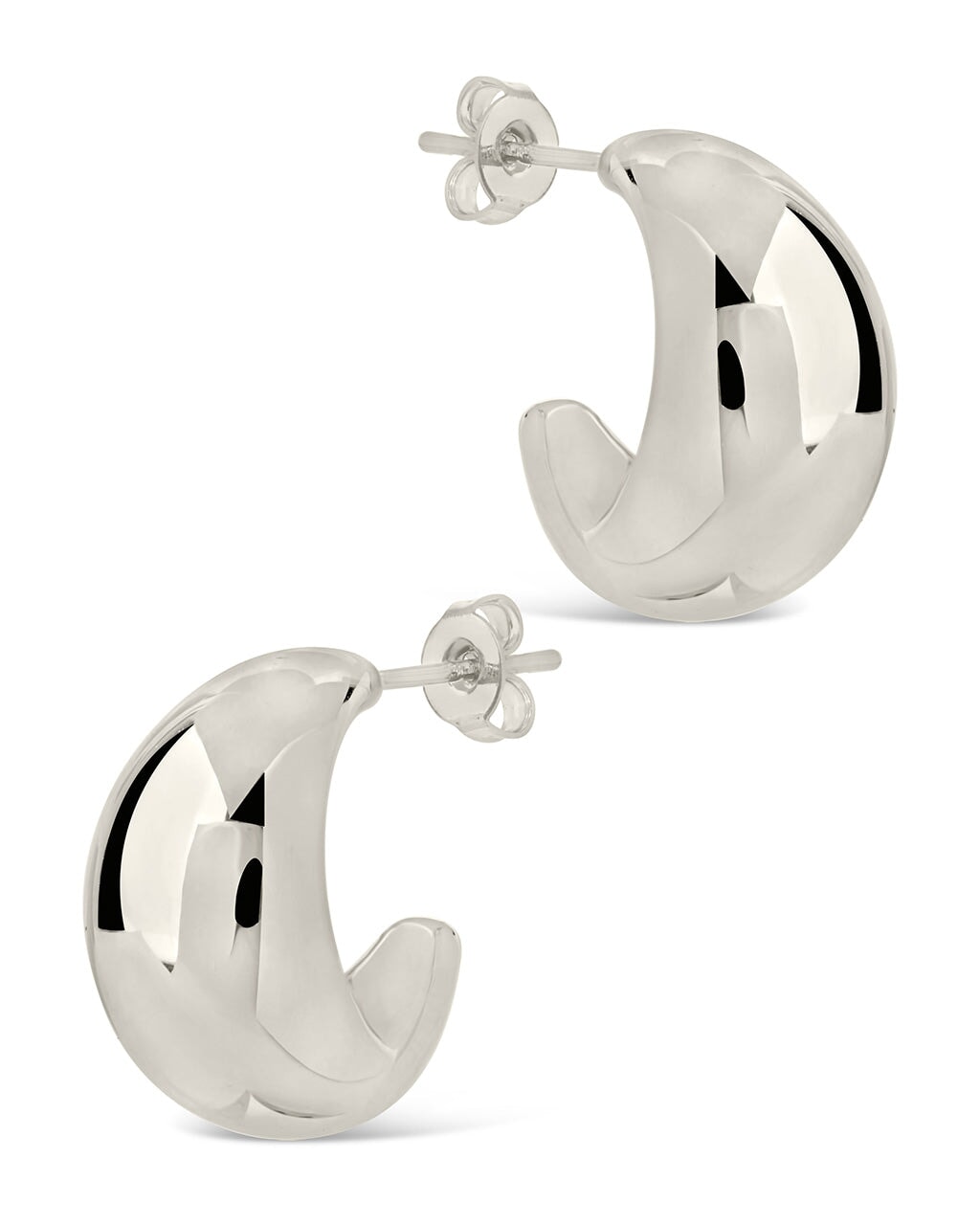 Eclipse Polished Hoop Earrings