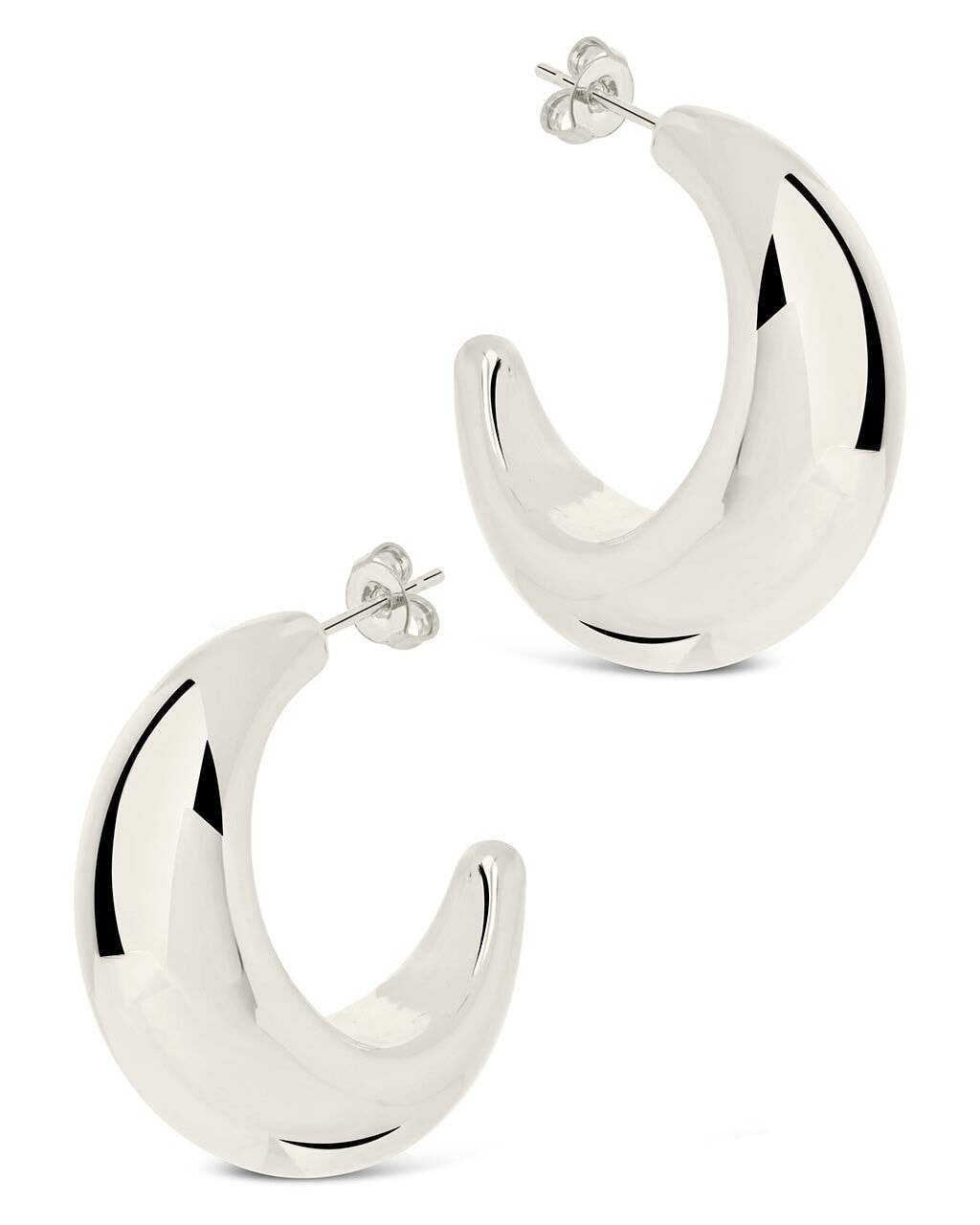 Eclipse Polished Hoop Earrings