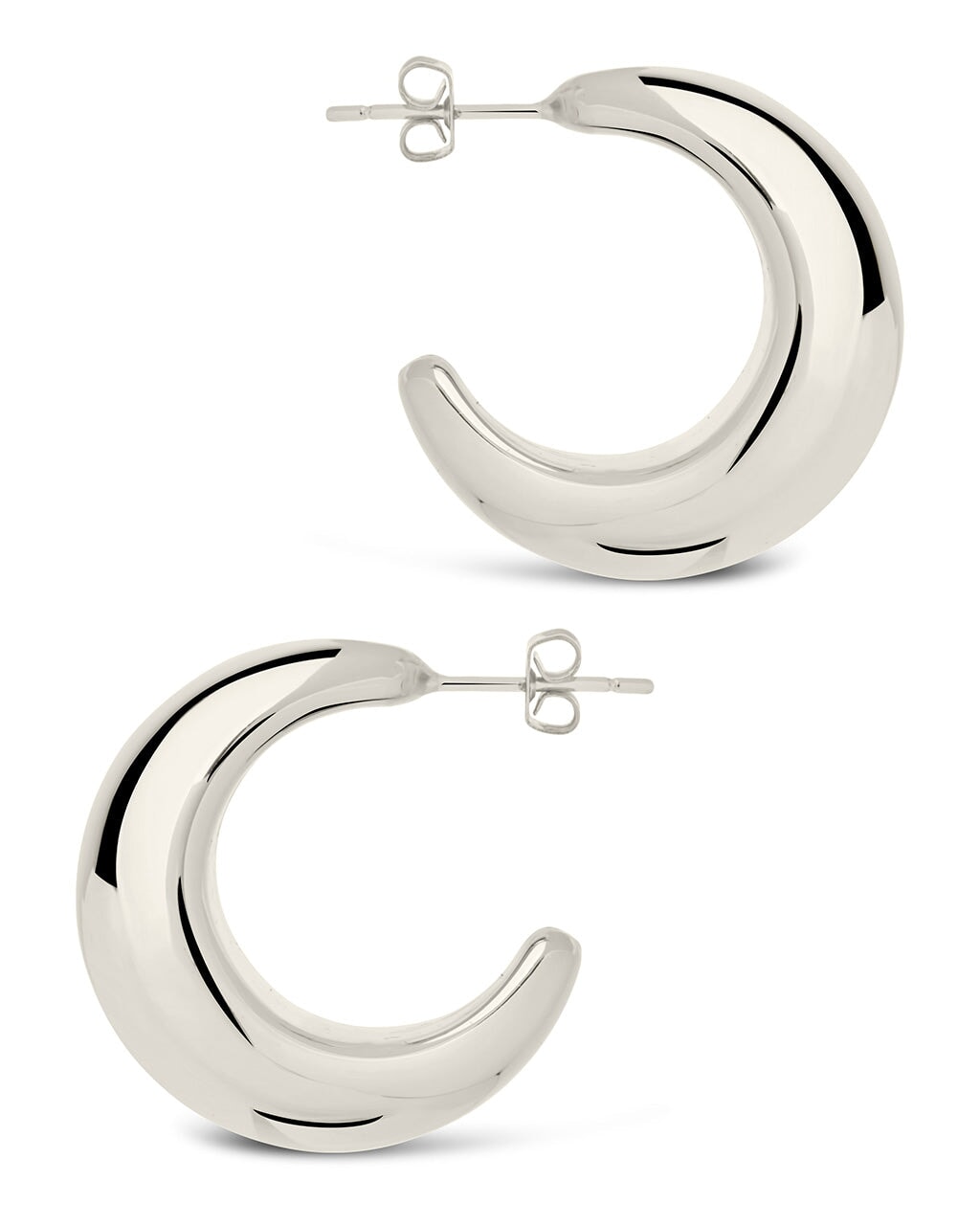 Eclipse Polished Hoop Earrings