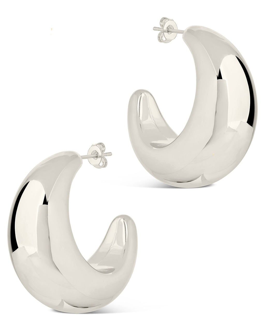 Eclipse Polished Hoop Earrings