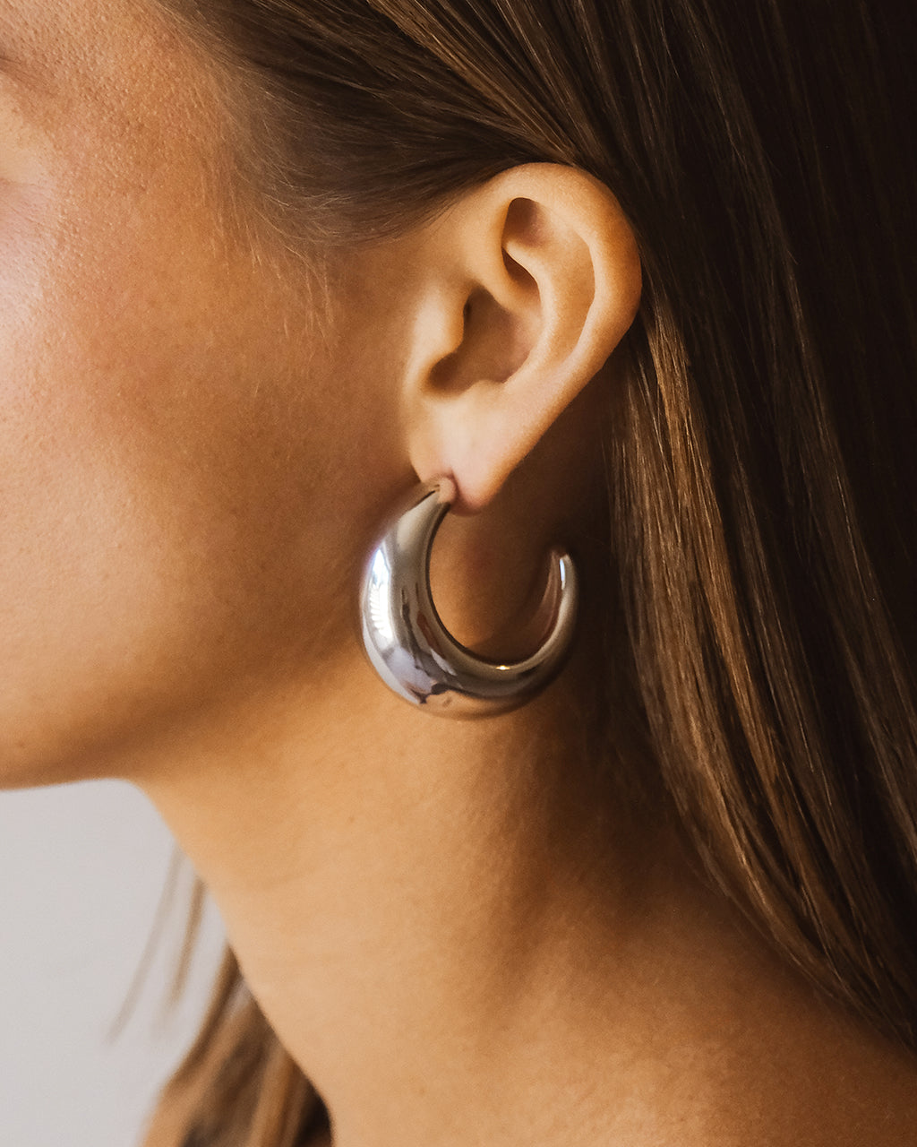 Eclipse Polished Hoop Earrings