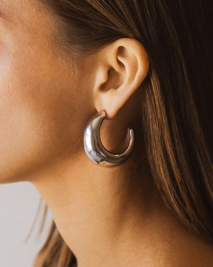 Eclipse Polished Hoop Earrings