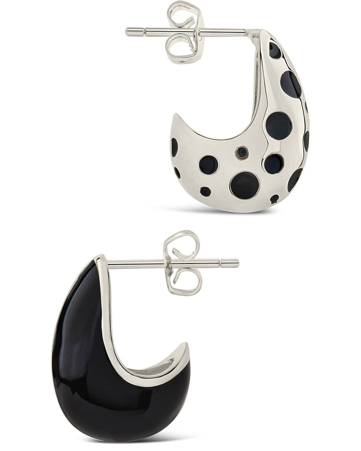 Lisha Enamel Hoop Earrings