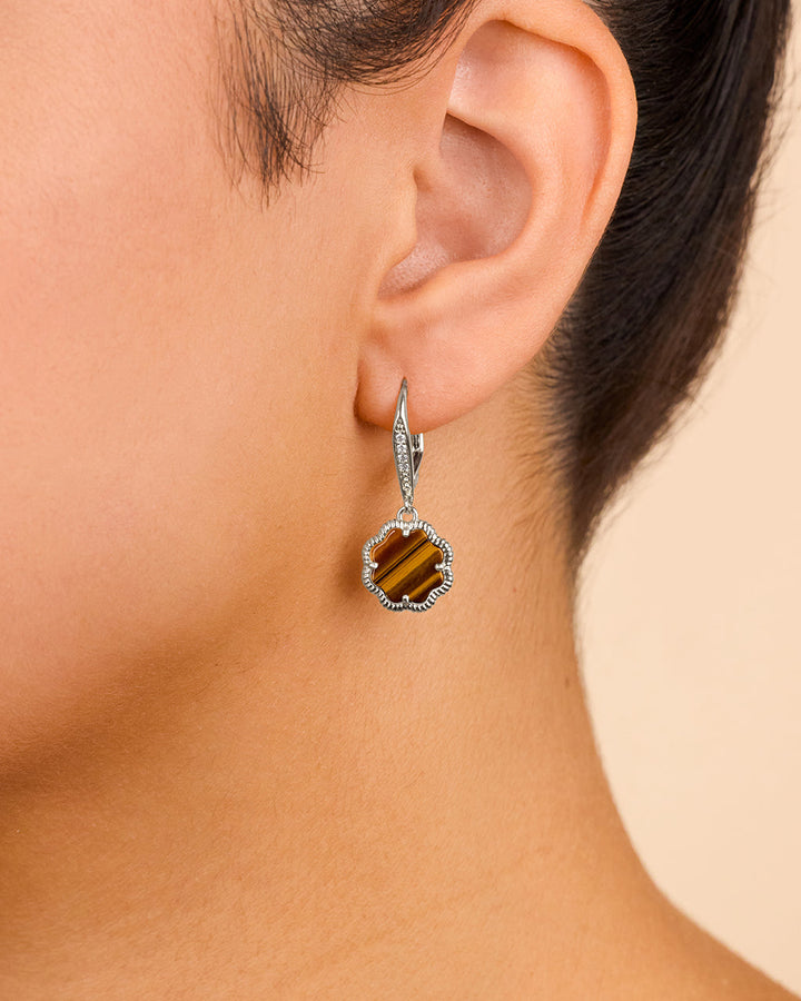 Rose Petal Short Drop Earrings