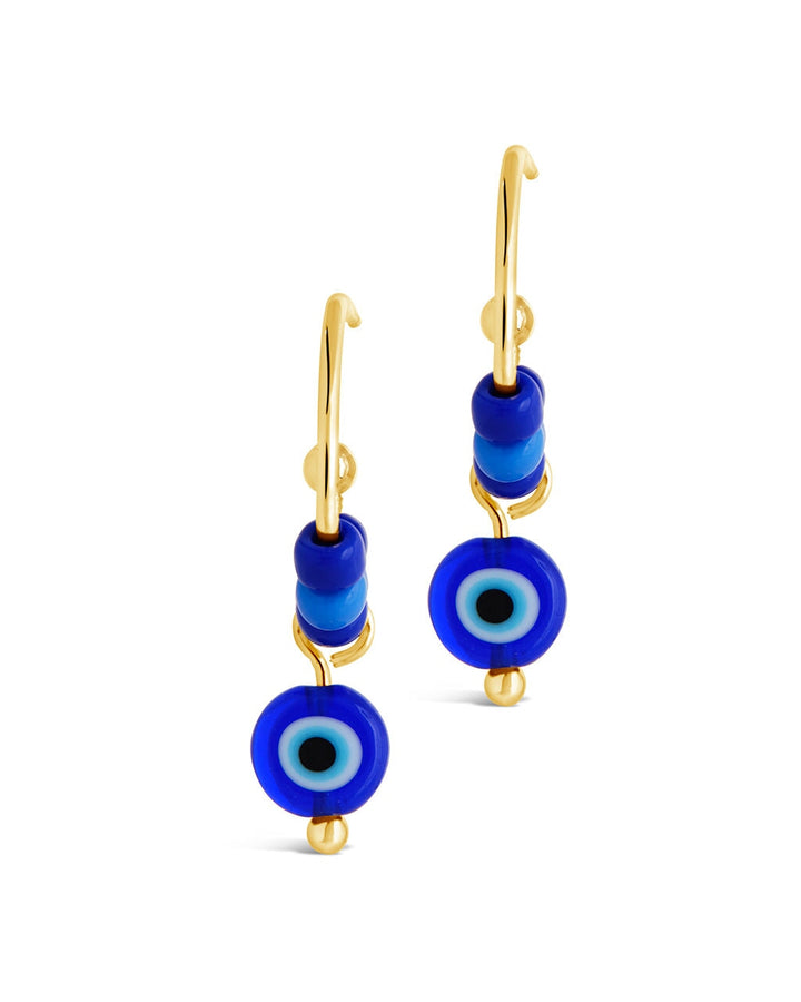 Sibyl Evil Eye Beaded Hoop Earrings