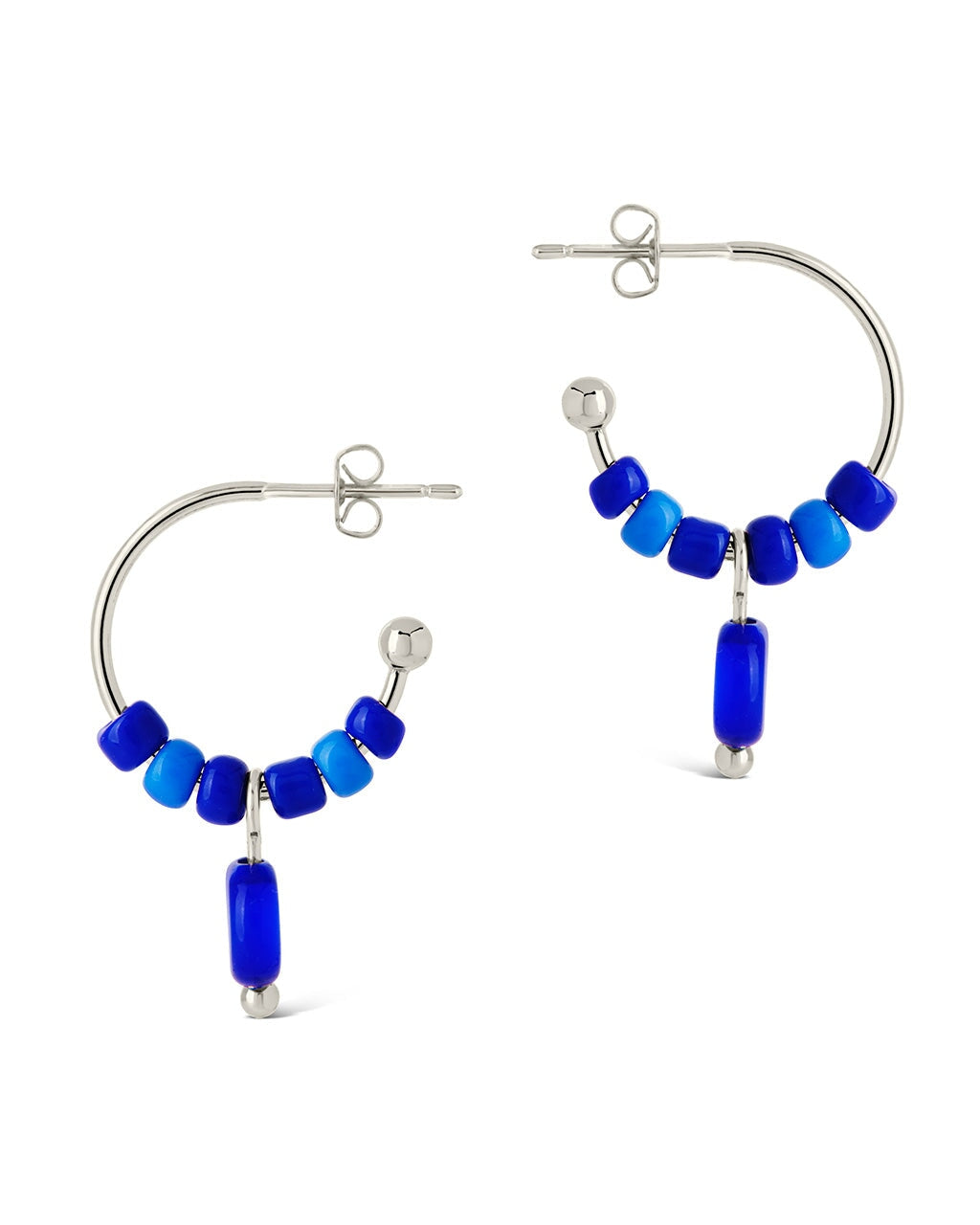 Sibyl Evil Eye Beaded Hoop Earrings