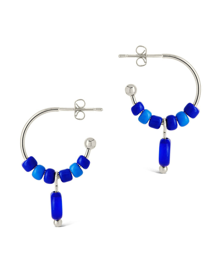 Sibyl Evil Eye Beaded Hoop Earrings