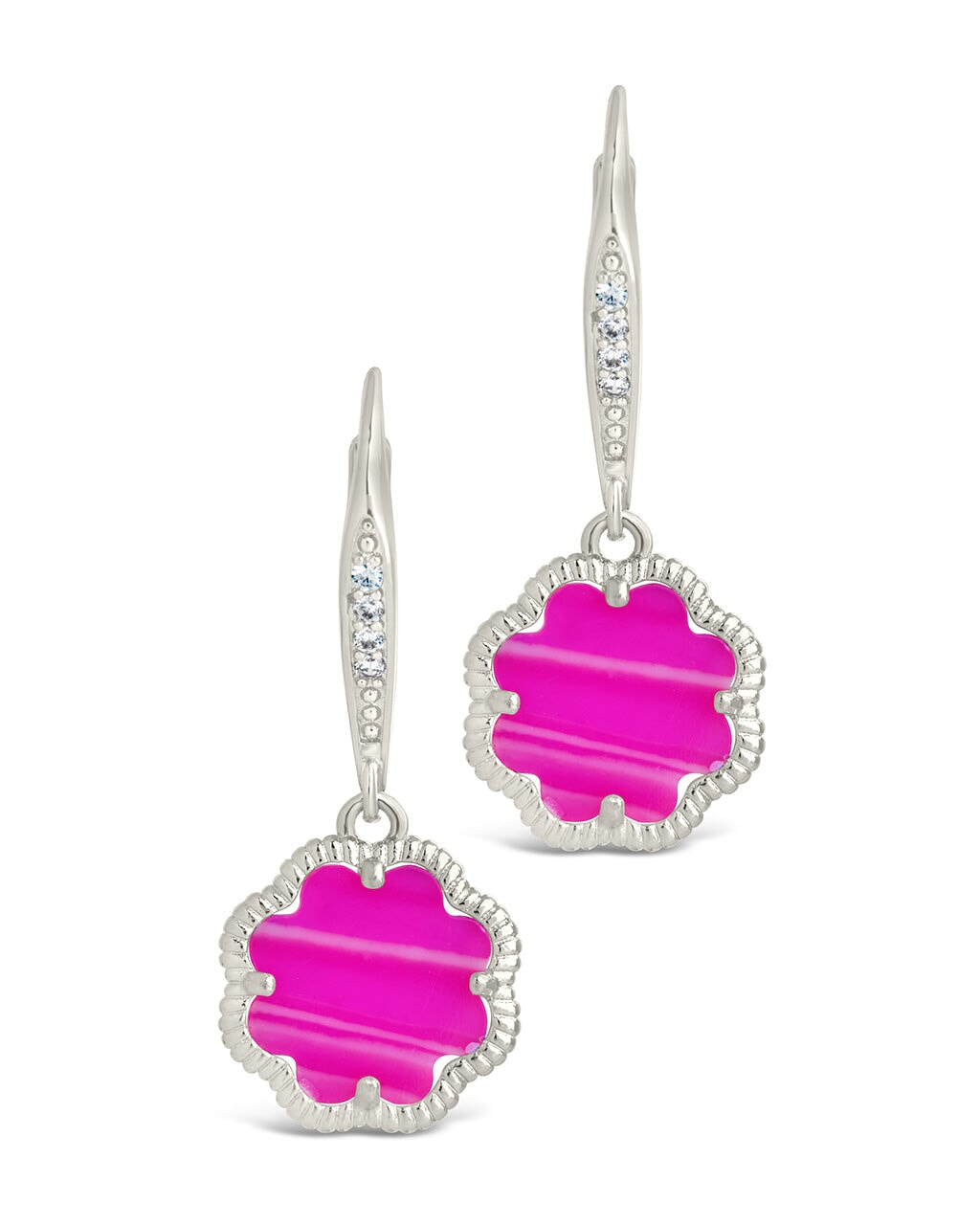 Rose Petal Short Drop Earrings