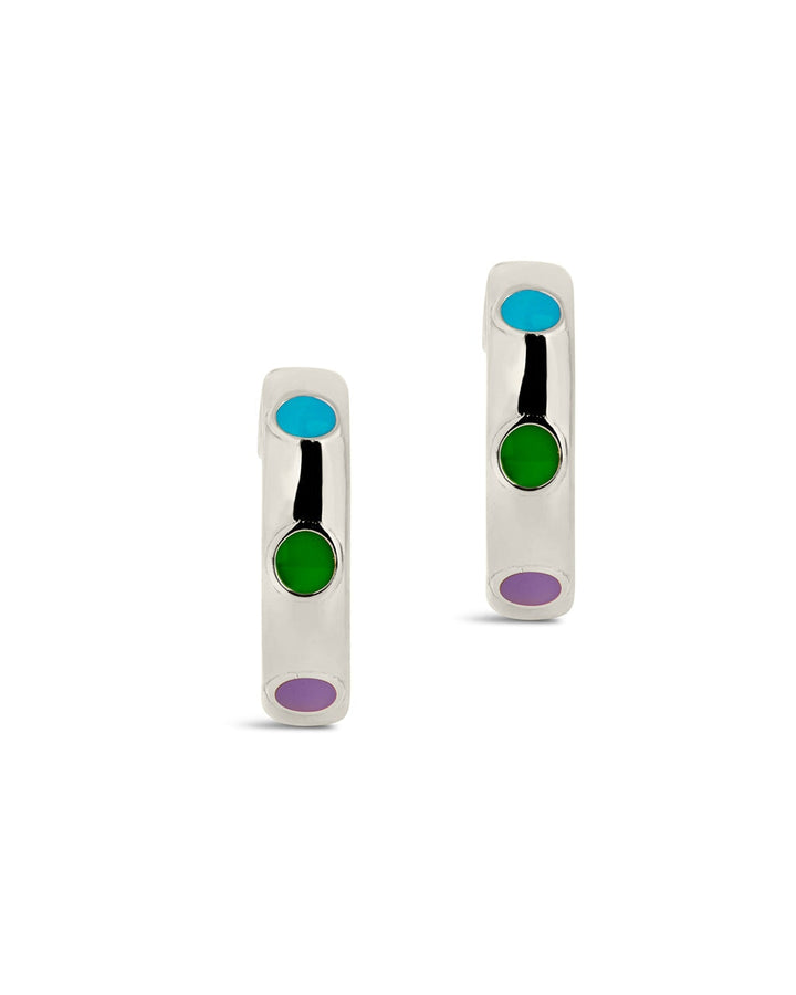 Sterling Silver Truvy Enamel Ear Cuff Set of 2