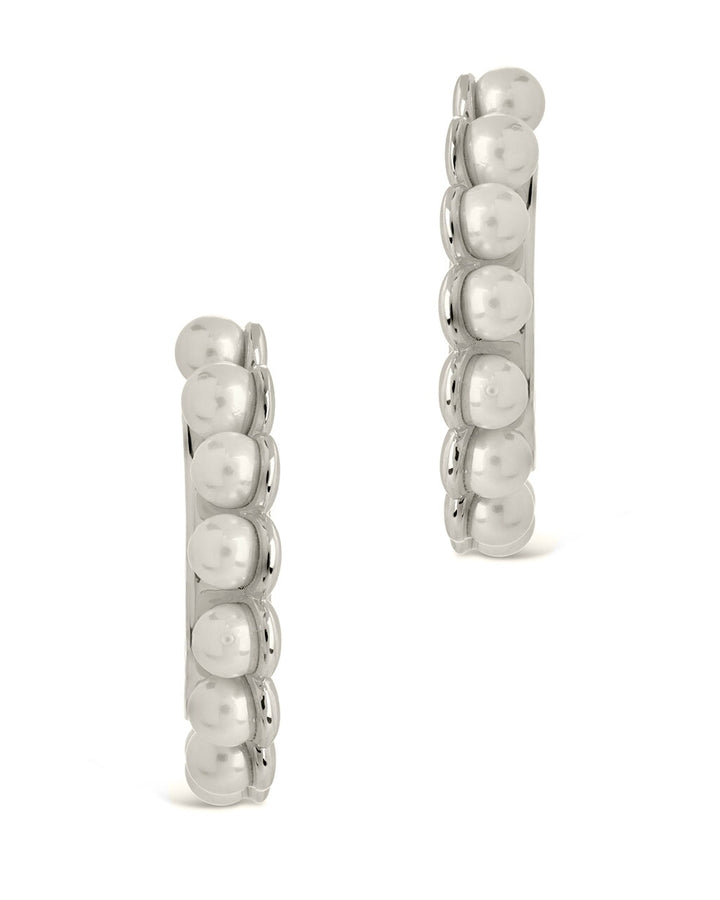 Pearl Bubble Hoop Earrings