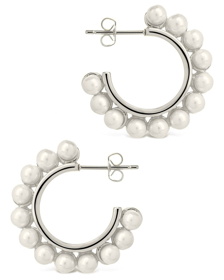 Pearl Bubble Hoop Earrings