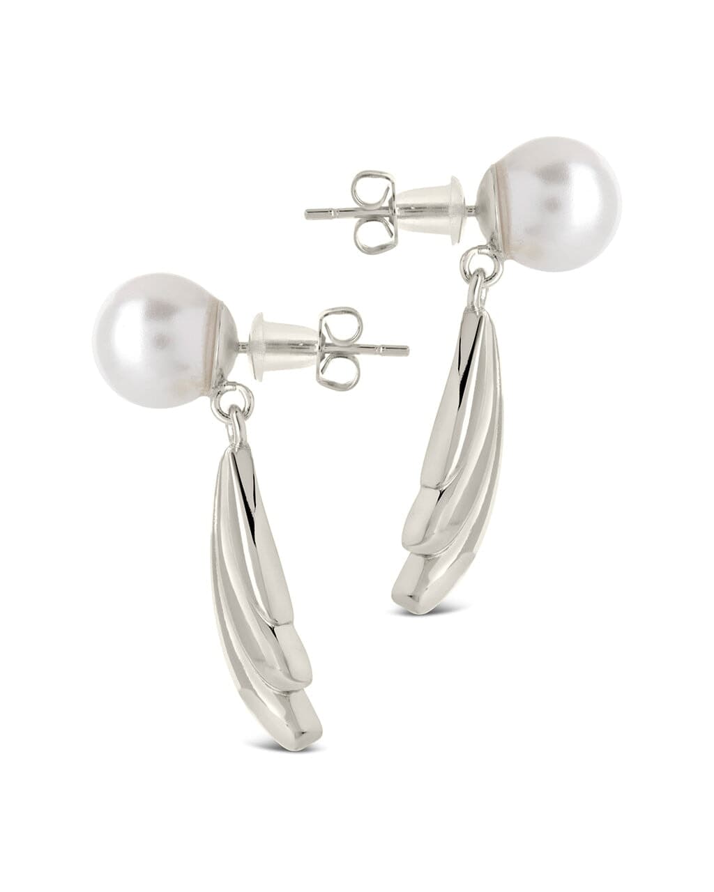 Chérie Pearl Shell Drop Stud Earrings