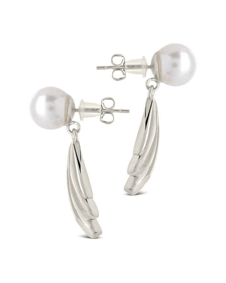 Chérie Pearl Shell Drop Stud Earrings