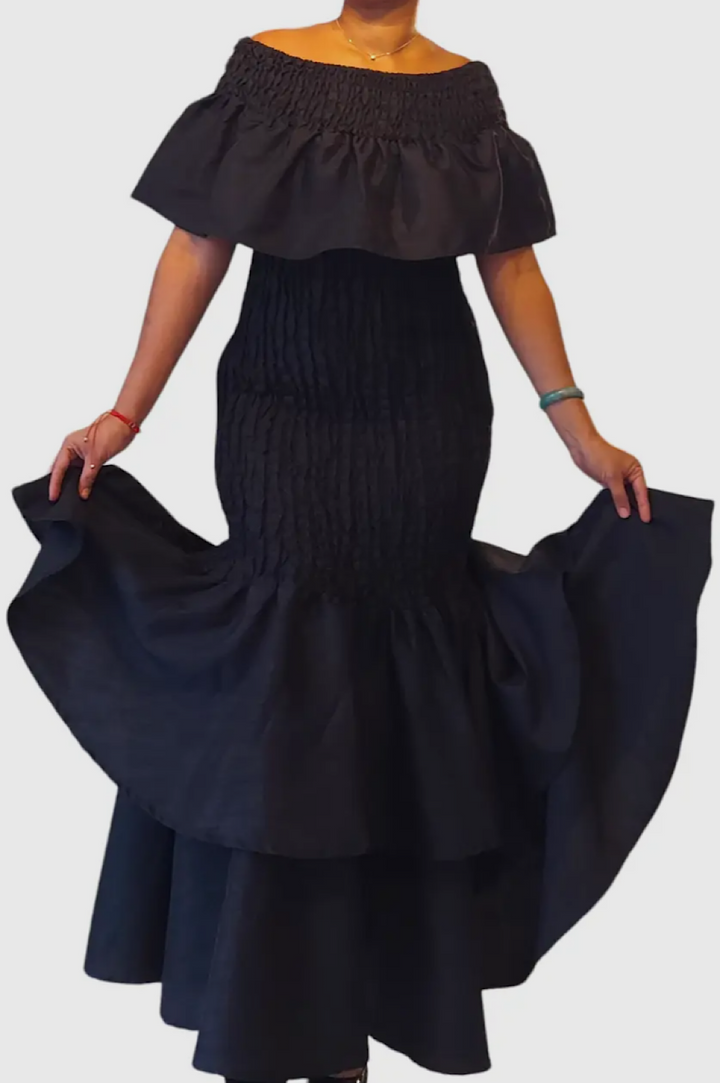 Black One Size Fits Most Mermaid Style Dress