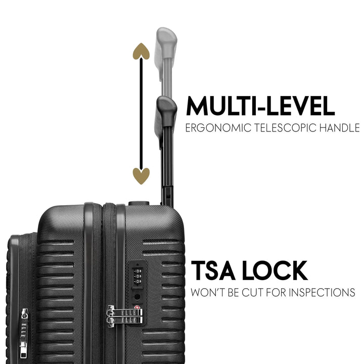 Voyage Escape Expandable 3 Piece Luggage Set