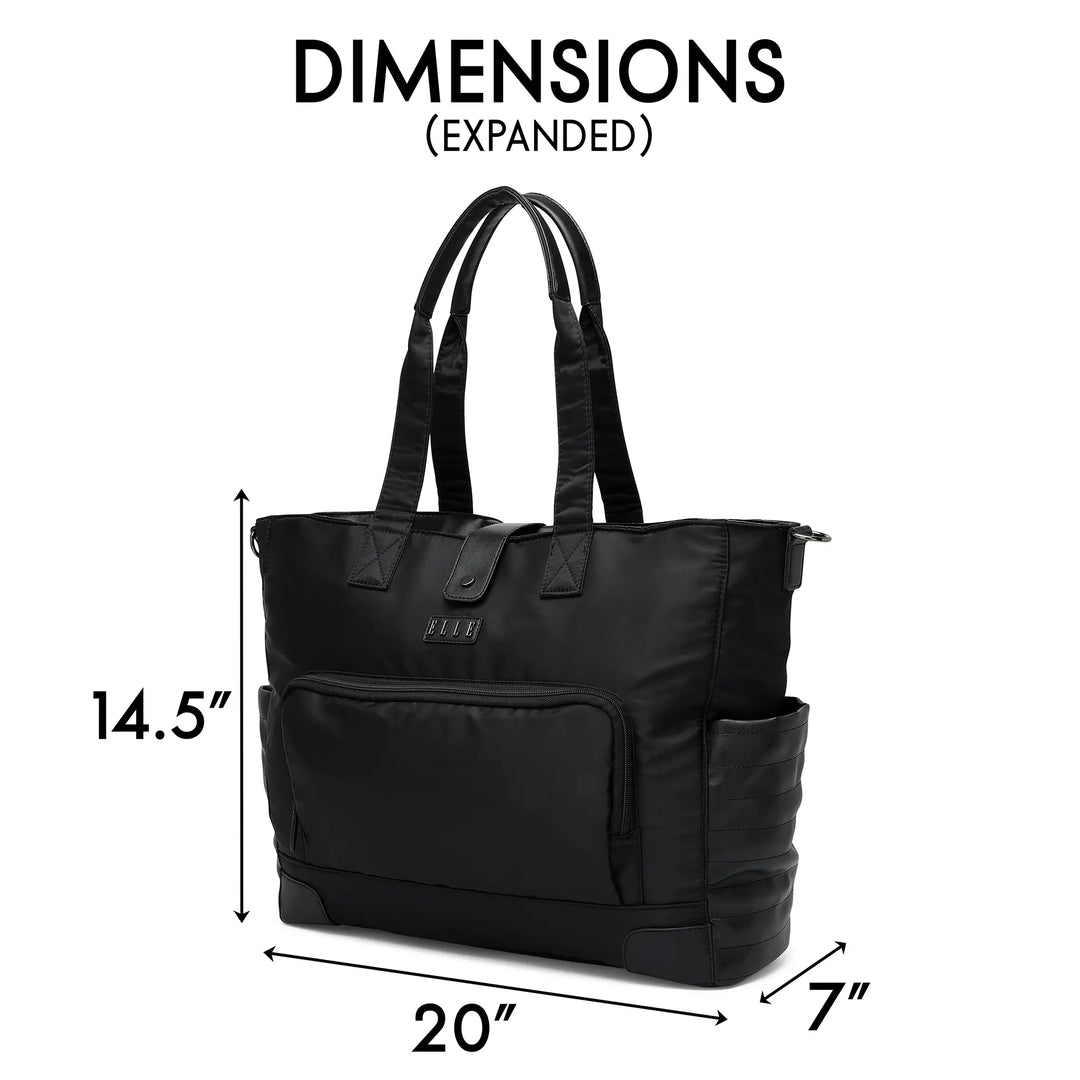 Voyage 25L Twill and Vegan Leather Weekender Tote Bag