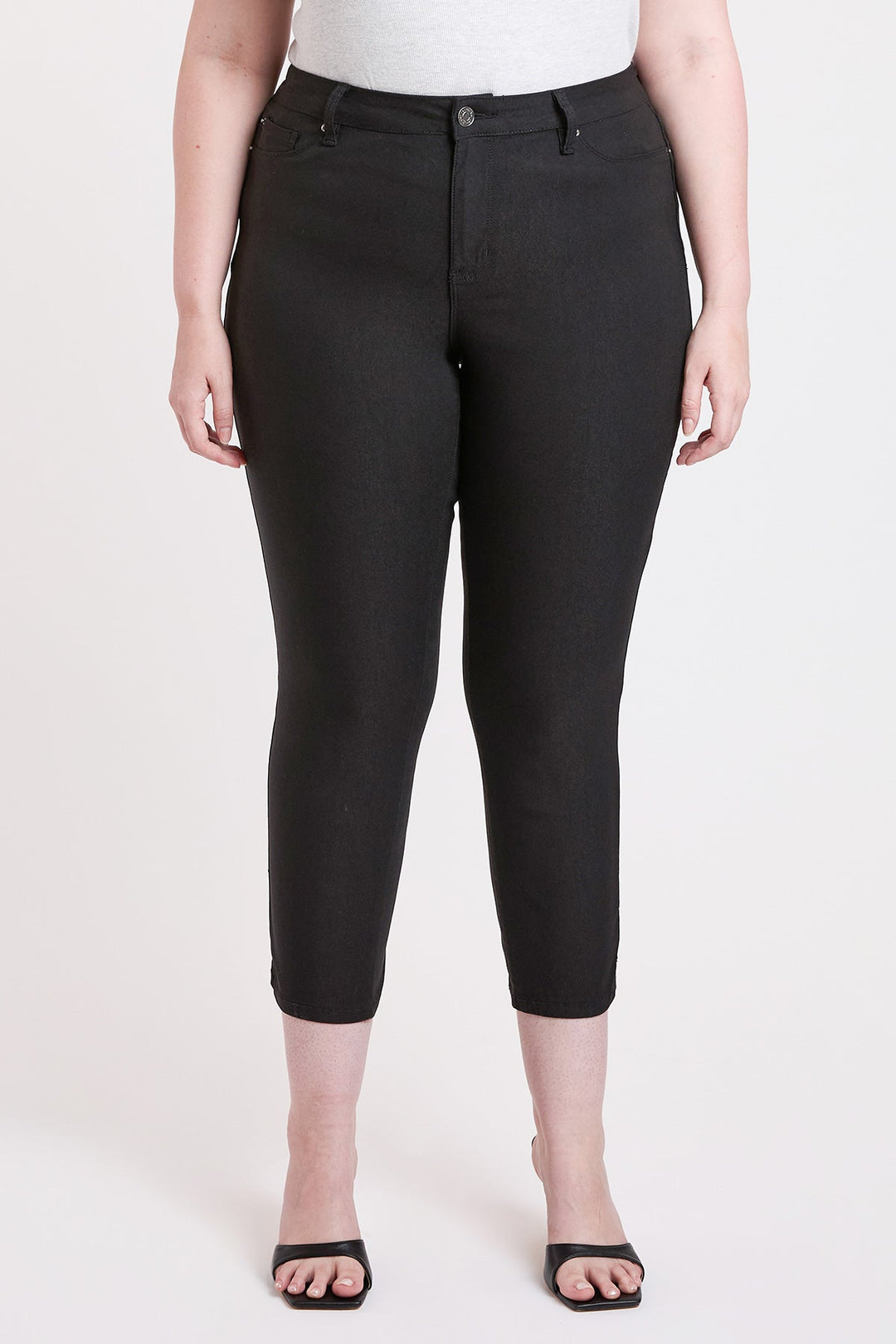 Women's Plus High Rise Hyperstretch Cropped Straight Pants