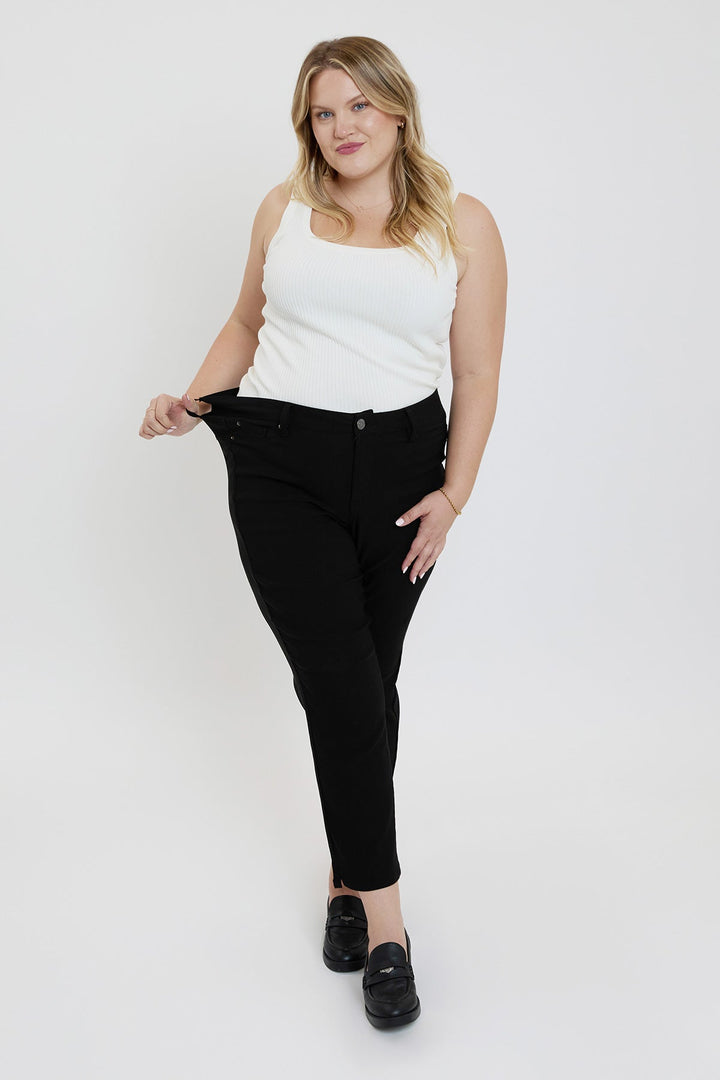 Women's Plus High Rise Hyperstretch Cropped Straight Pants