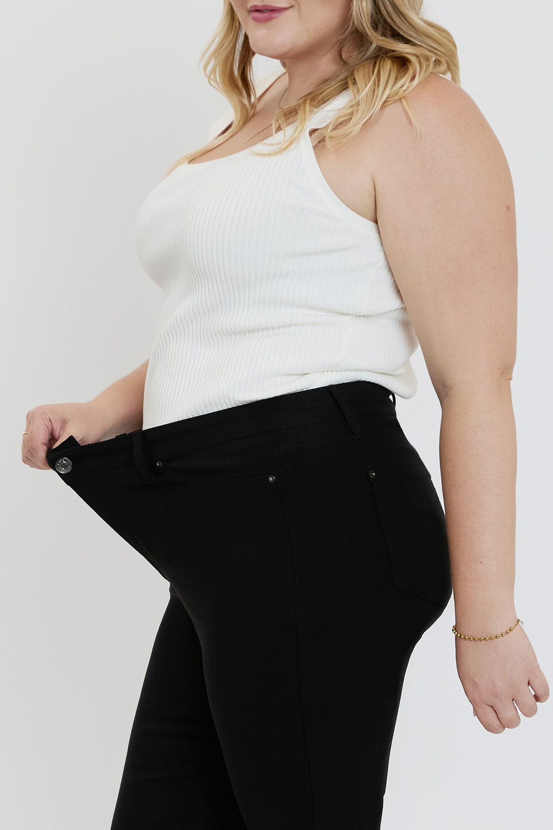 Women's Plus High Rise Hyperstretch Cropped Straight Pants