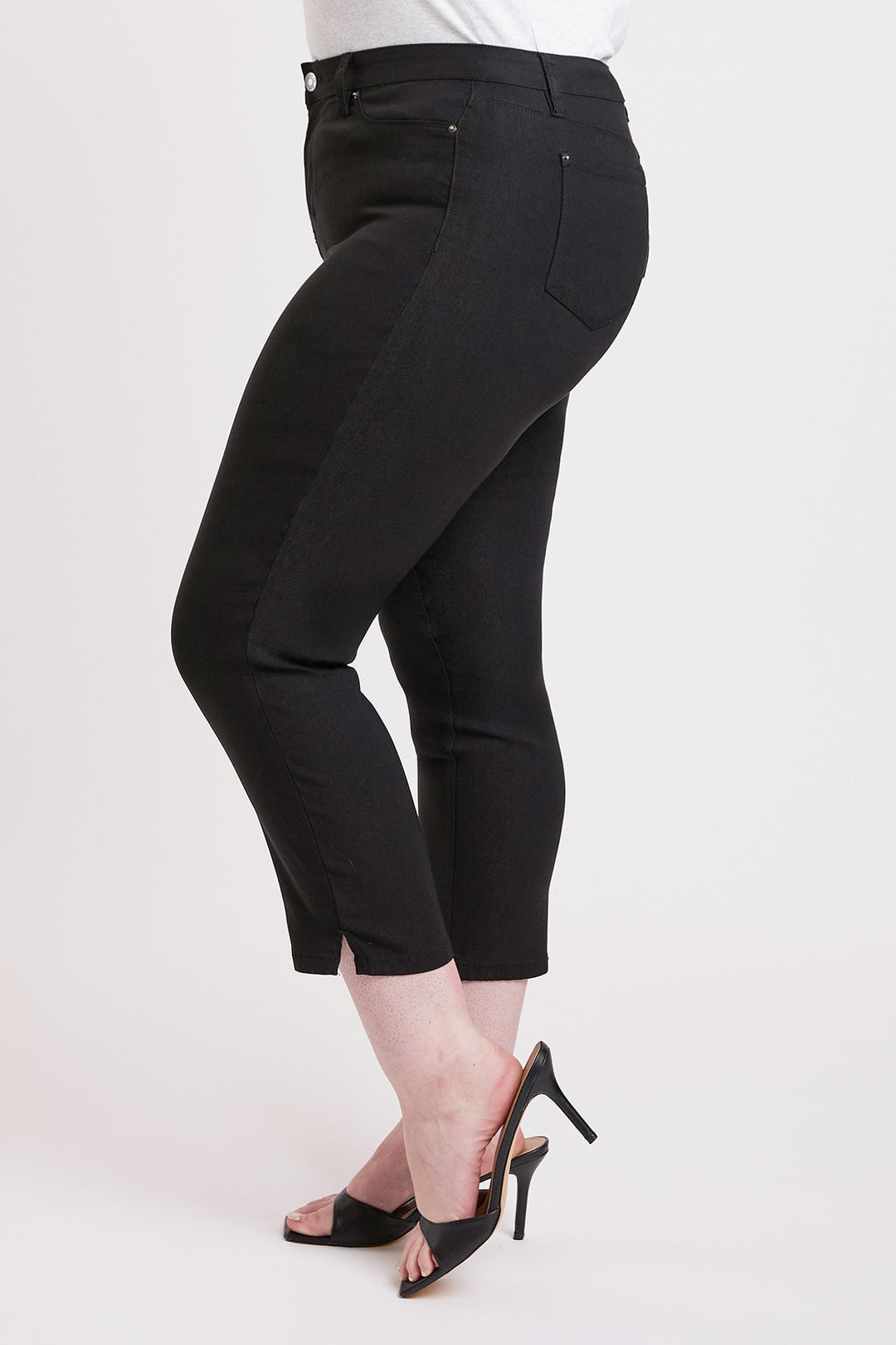 Women's Plus High Rise Hyperstretch Cropped Straight Pants