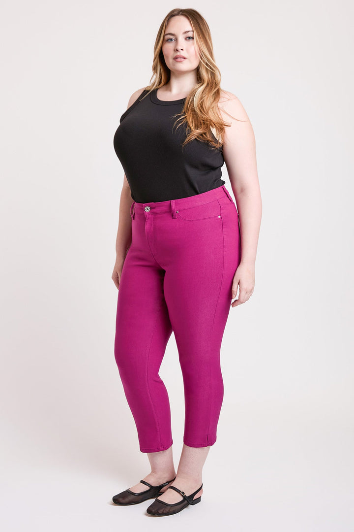 Women's Plus High Rise Hyperstretch Cropped Straight Pants