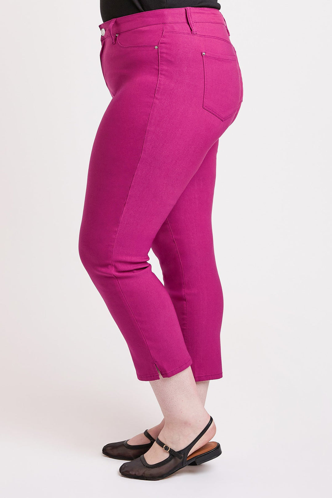 Women's Plus High Rise Hyperstretch Cropped Straight Pants