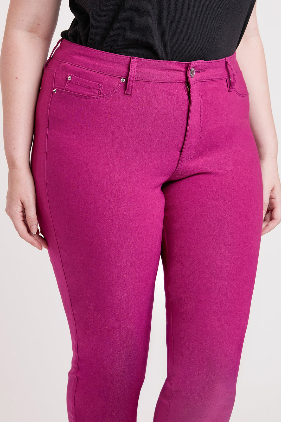 Women's Plus High Rise Hyperstretch Cropped Straight Pants