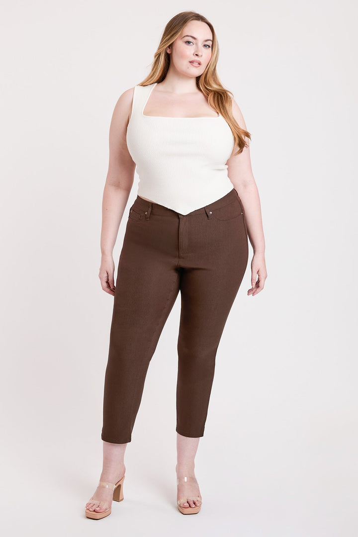 Women's Plus High Rise Hyperstretch Cropped Straight Pants