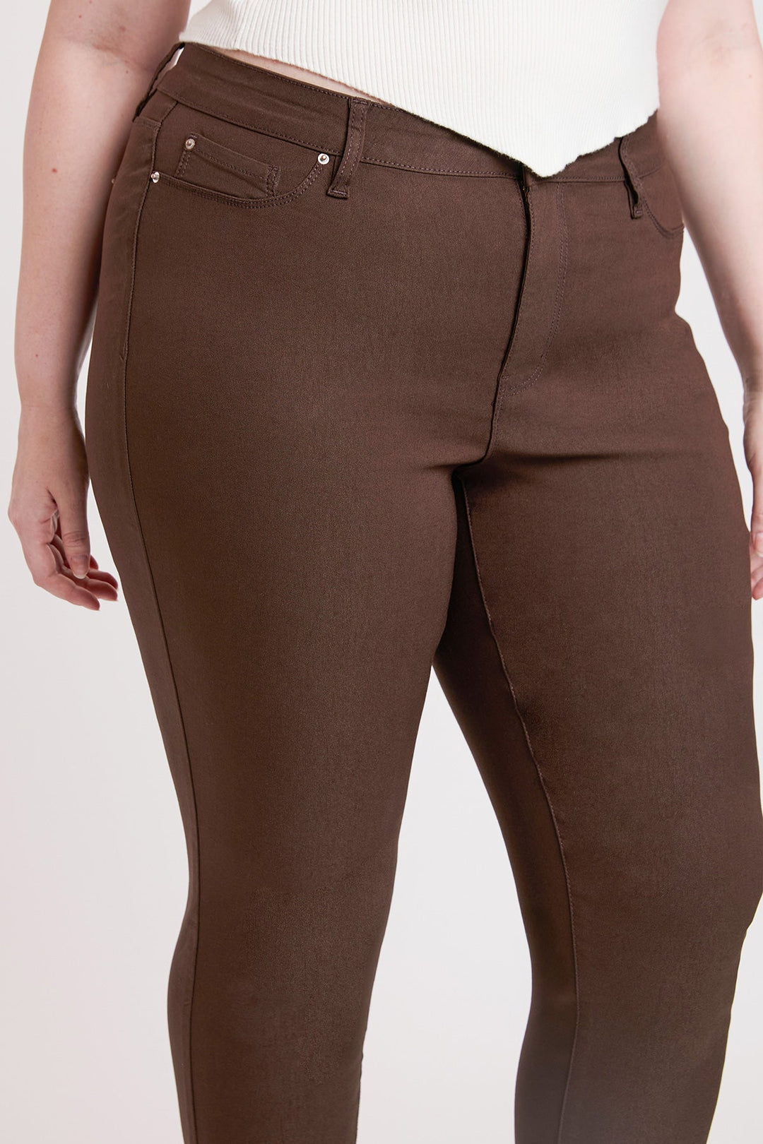 Women's Plus High Rise Hyperstretch Cropped Straight Pants