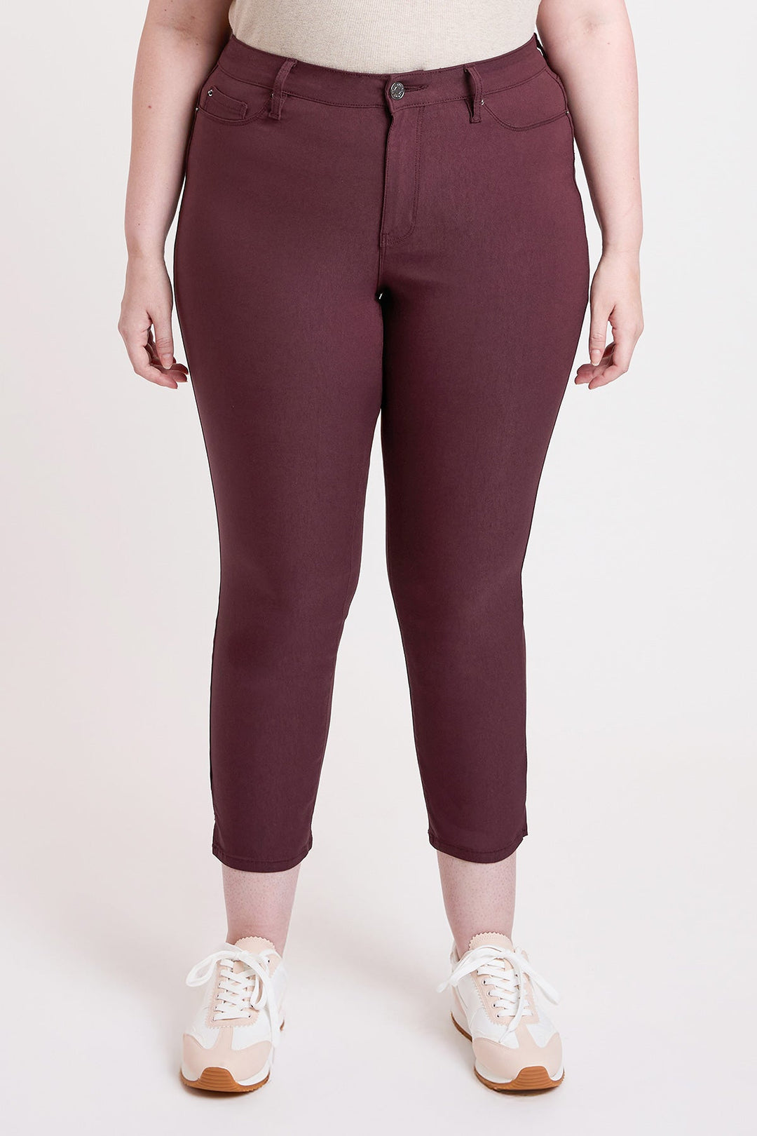 Women's Plus High Rise Hyperstretch Cropped Straight Pants