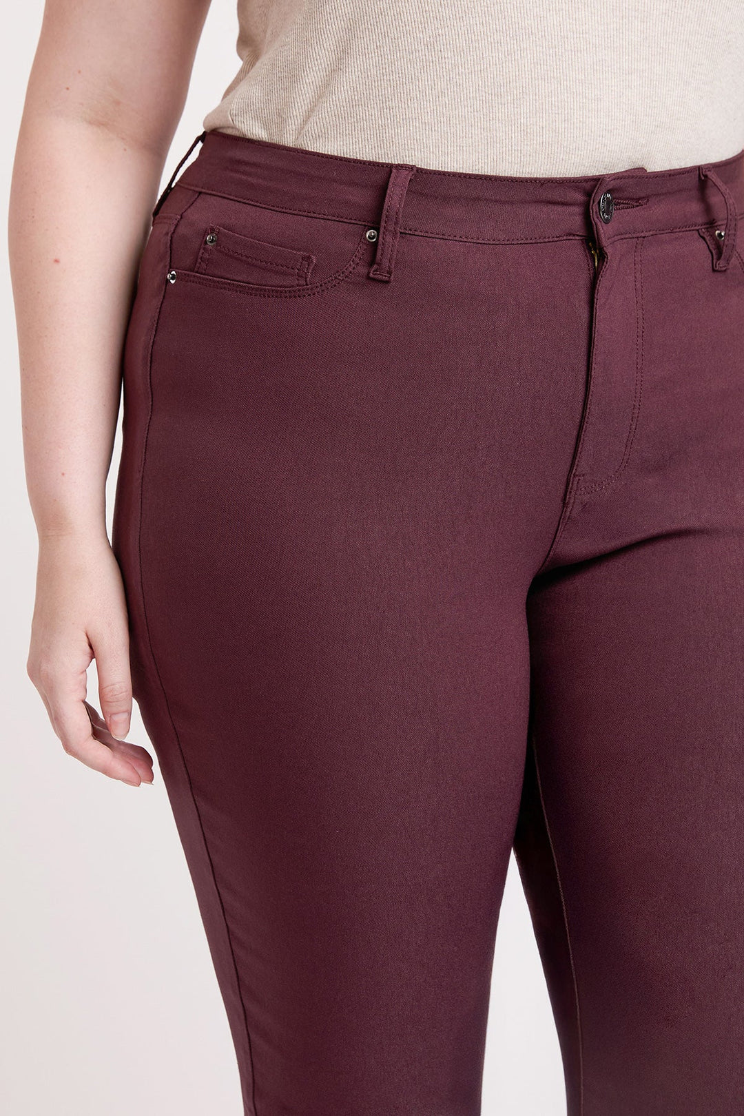 Women's Plus High Rise Hyperstretch Cropped Straight Pants