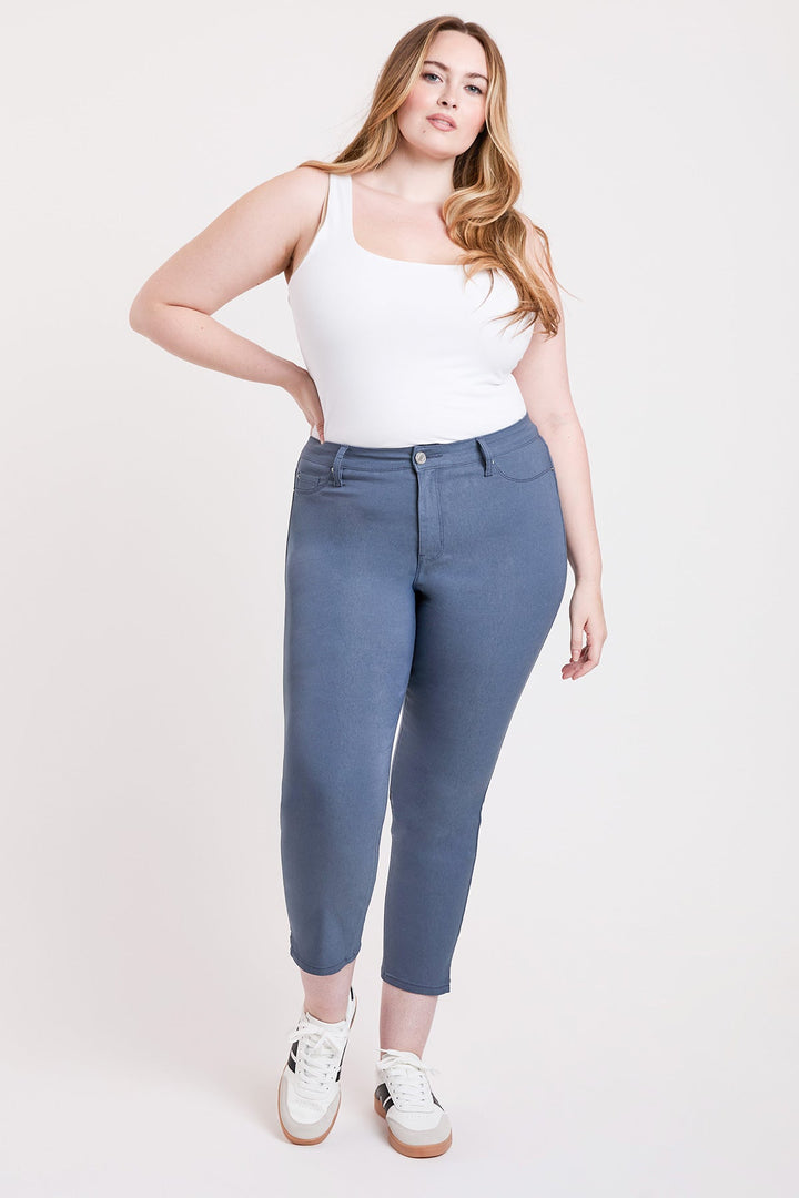 Women's Plus High Rise Hyperstretch Cropped Straight Pants