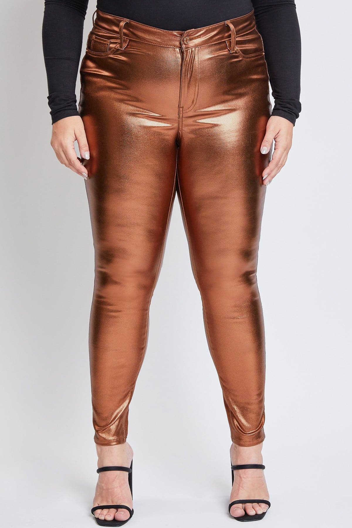 Women´s Plus High-Rise Metallic Hyperstretch Skinny Jean