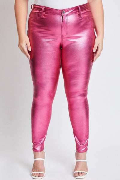 Women´s Plus High-Rise Metallic Hyperstretch Skinny Jean