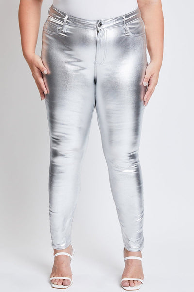 Women´s Plus High-Rise Metallic Hyperstretch Skinny Jean