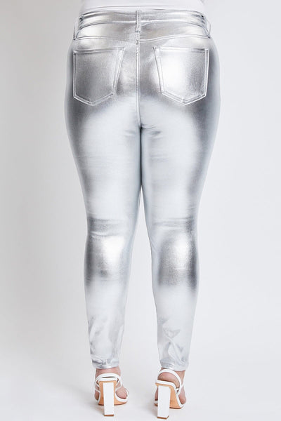 Women´s Plus High-Rise Metallic Hyperstretch Skinny Jean