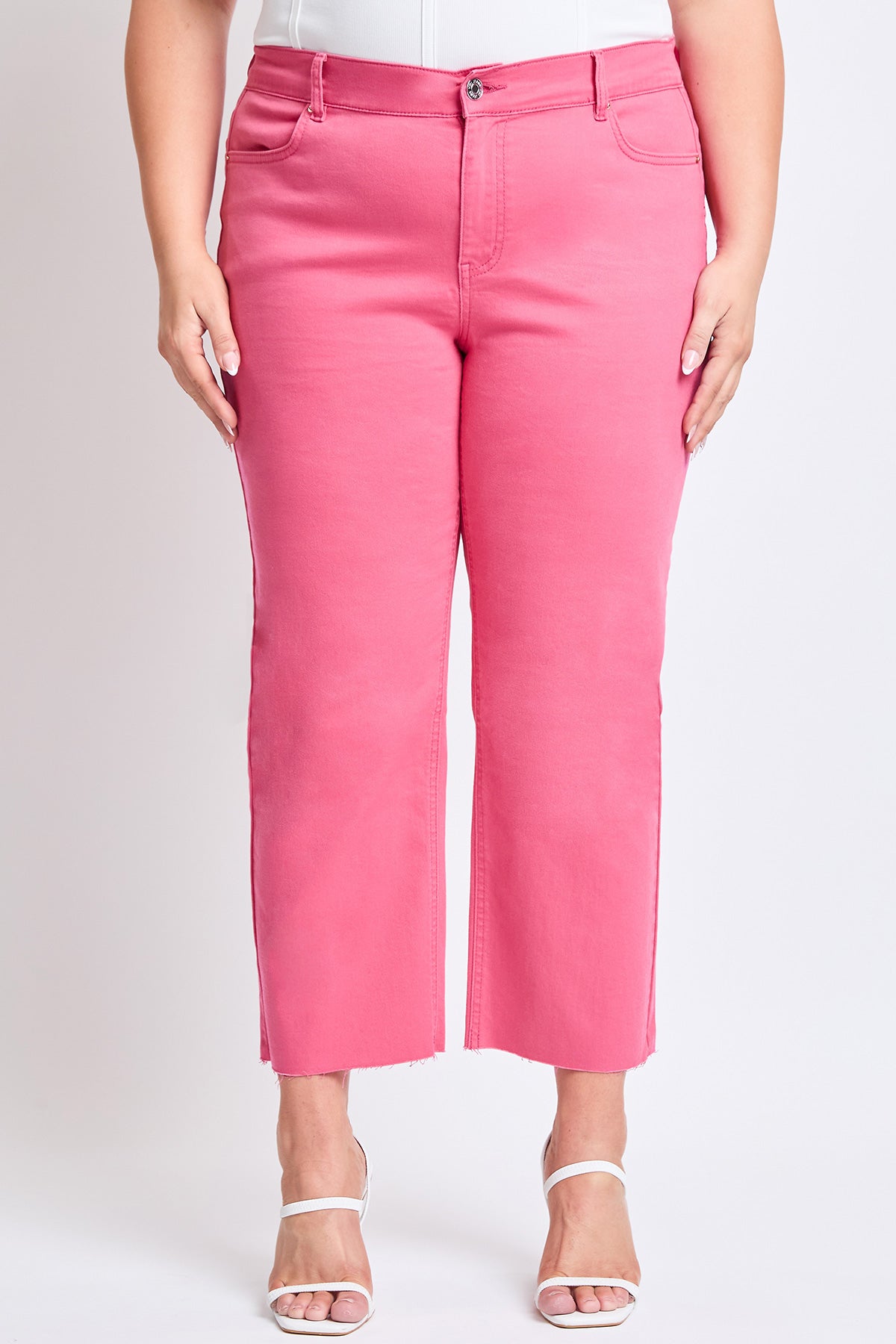 Women´s Plus High-Rise Cropped Hyperstretch Wide Leg Trouser