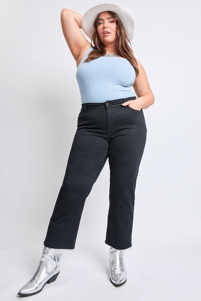 Women´s Plus High-Rise Cropped Hyperstretch Wide Leg Trouser