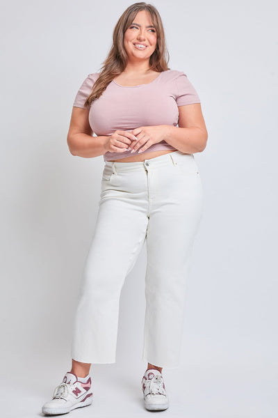 Women´s Plus High-Rise Cropped Hyperstretch Wide Leg Trouser