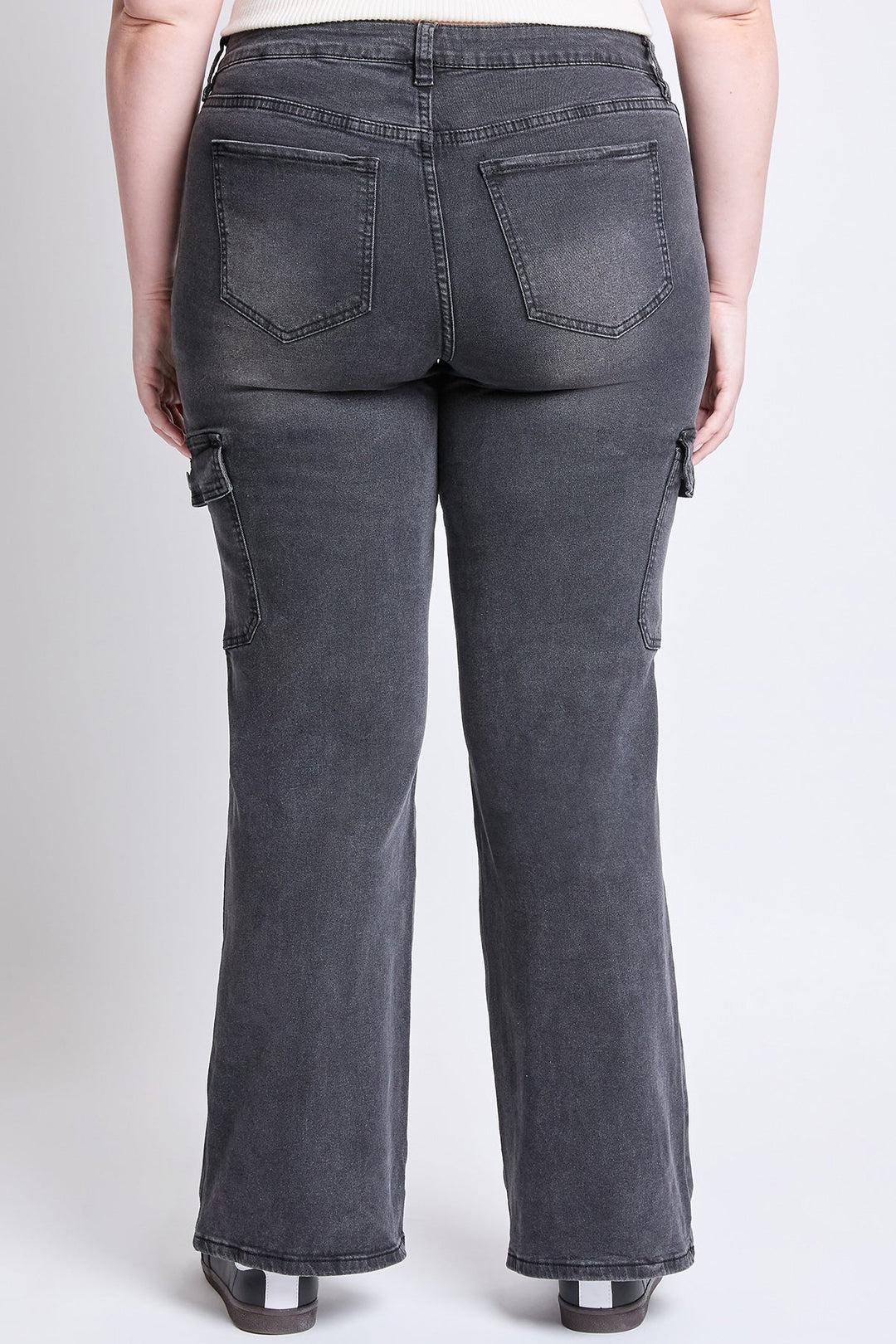 Women's Plus High Rise Wide Leg Skater Cargo Jeans