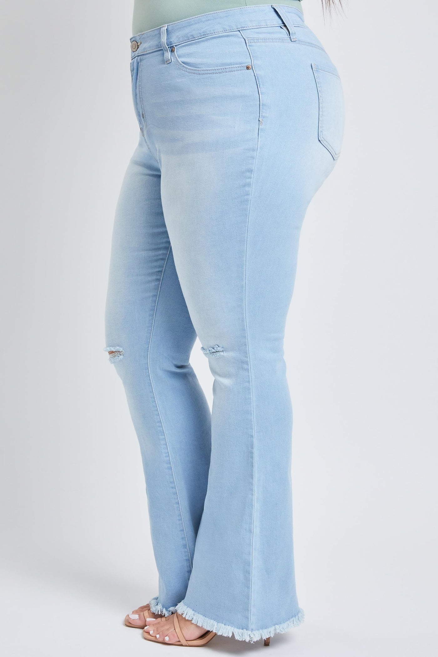 Women's Plus Distressed Super Flare Jeans