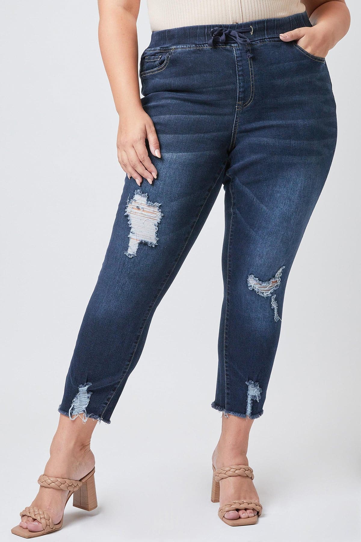 Women's Plus  Denim Ankle Jogger