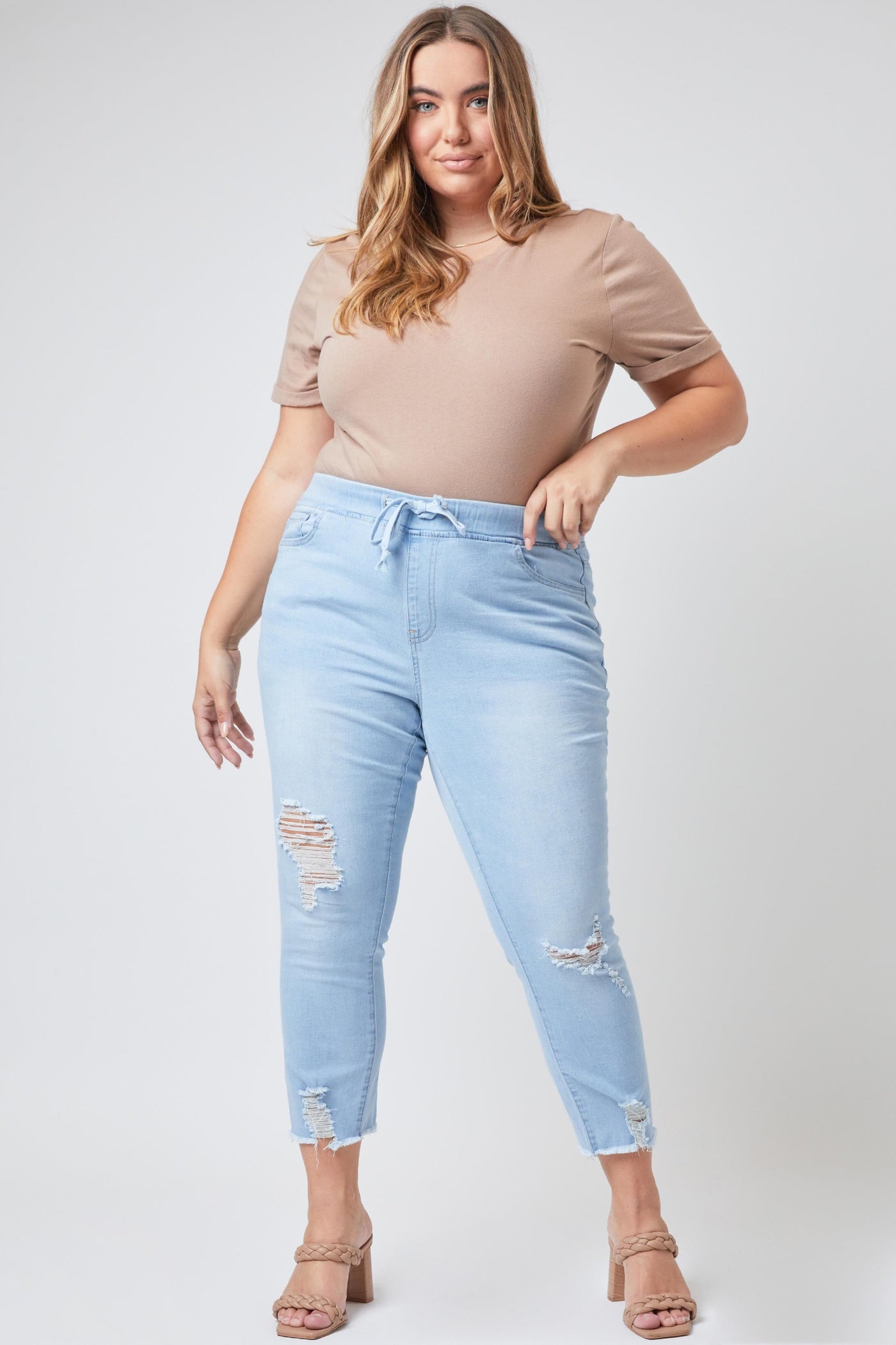 Women's Plus  Denim Ankle Jogger