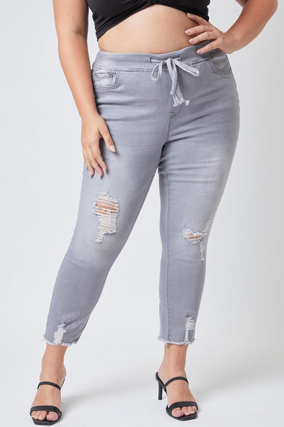 Women's Plus  Denim Ankle Jogger