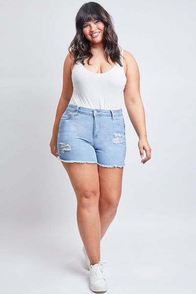 Women's Plus Size  WannaBettaButt  Fray Shorts