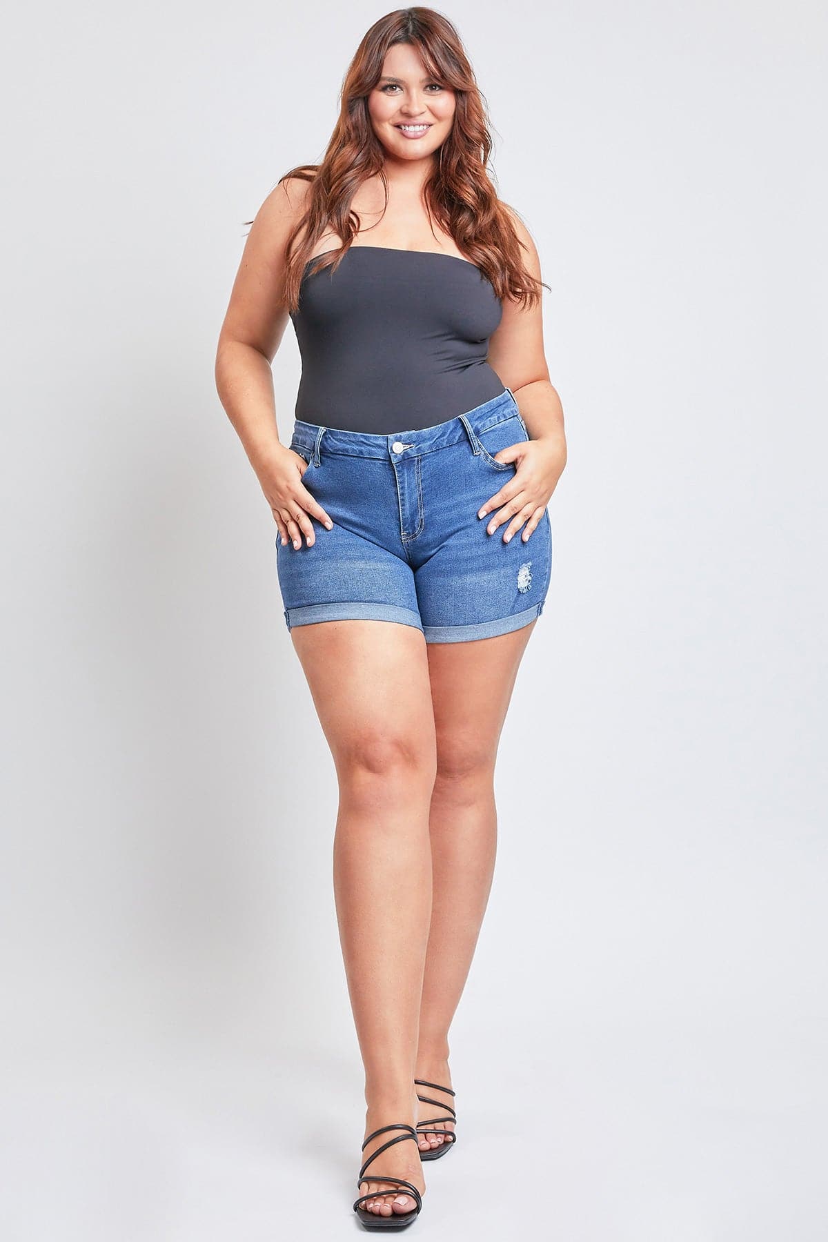 Women's Plus Curvy Fit Ultra  Cuffed Shorts