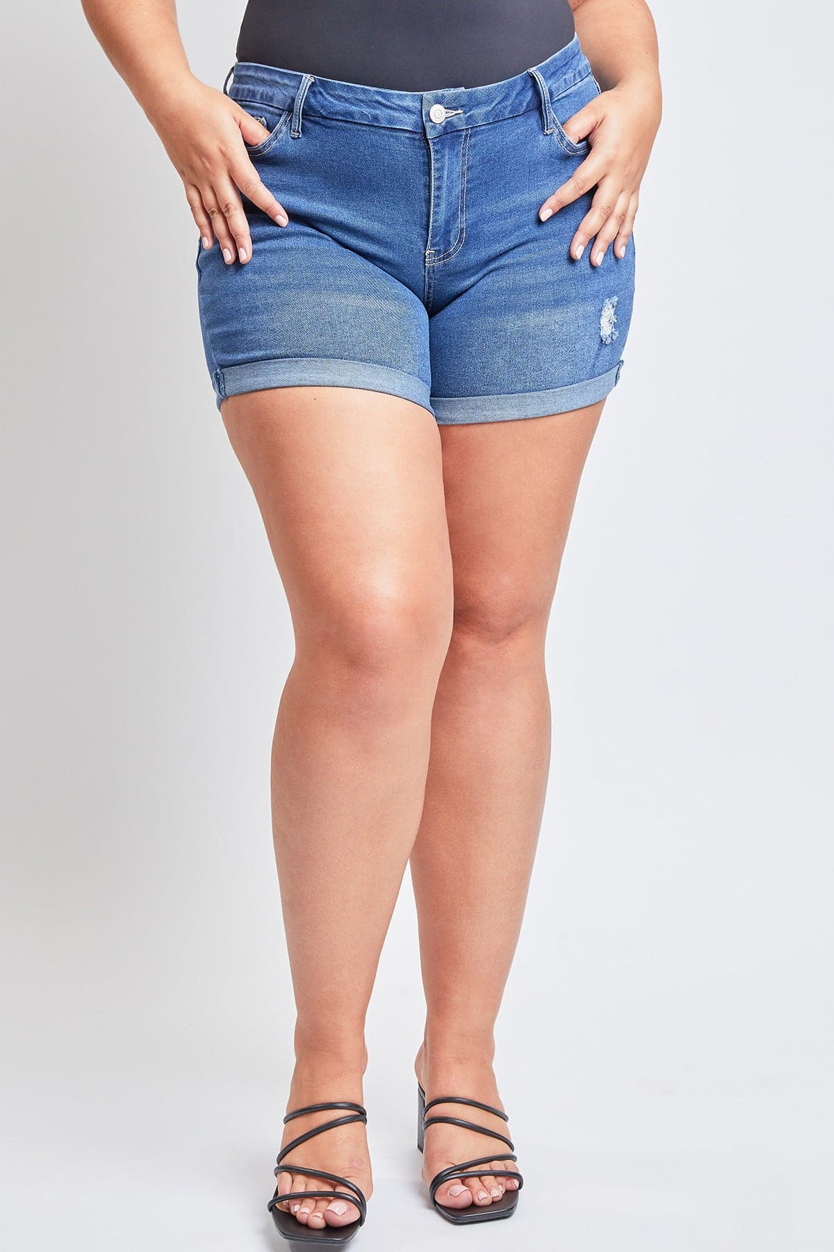 Women's Plus Curvy Fit Ultra  Cuffed Shorts