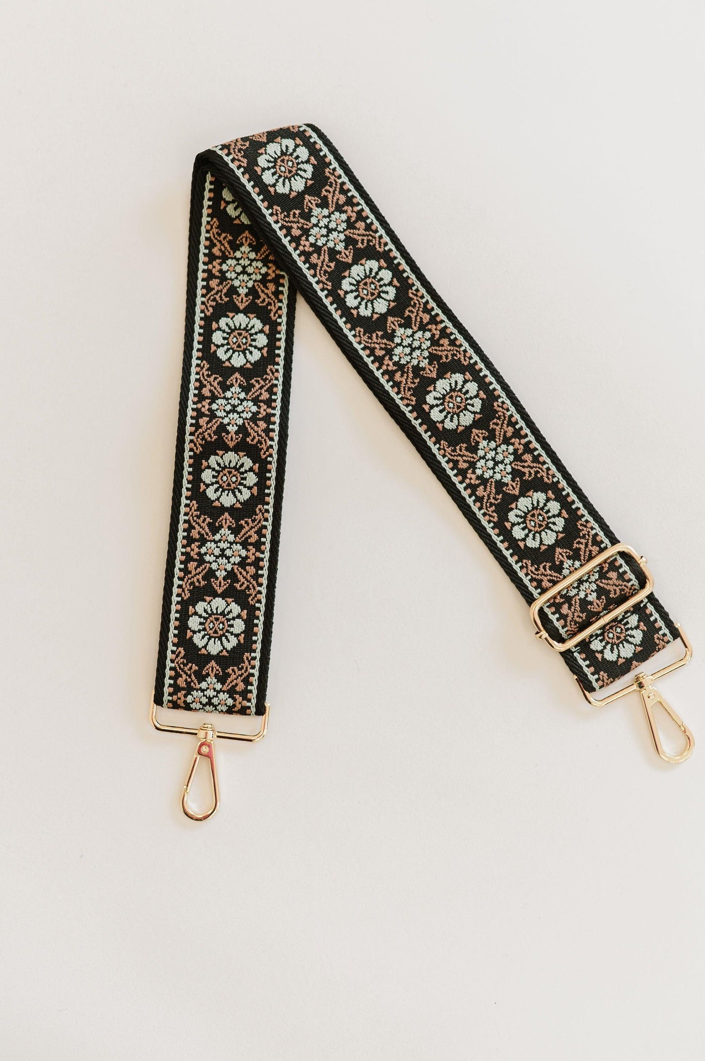 Greta Embroidered Adjustable Bag Strap