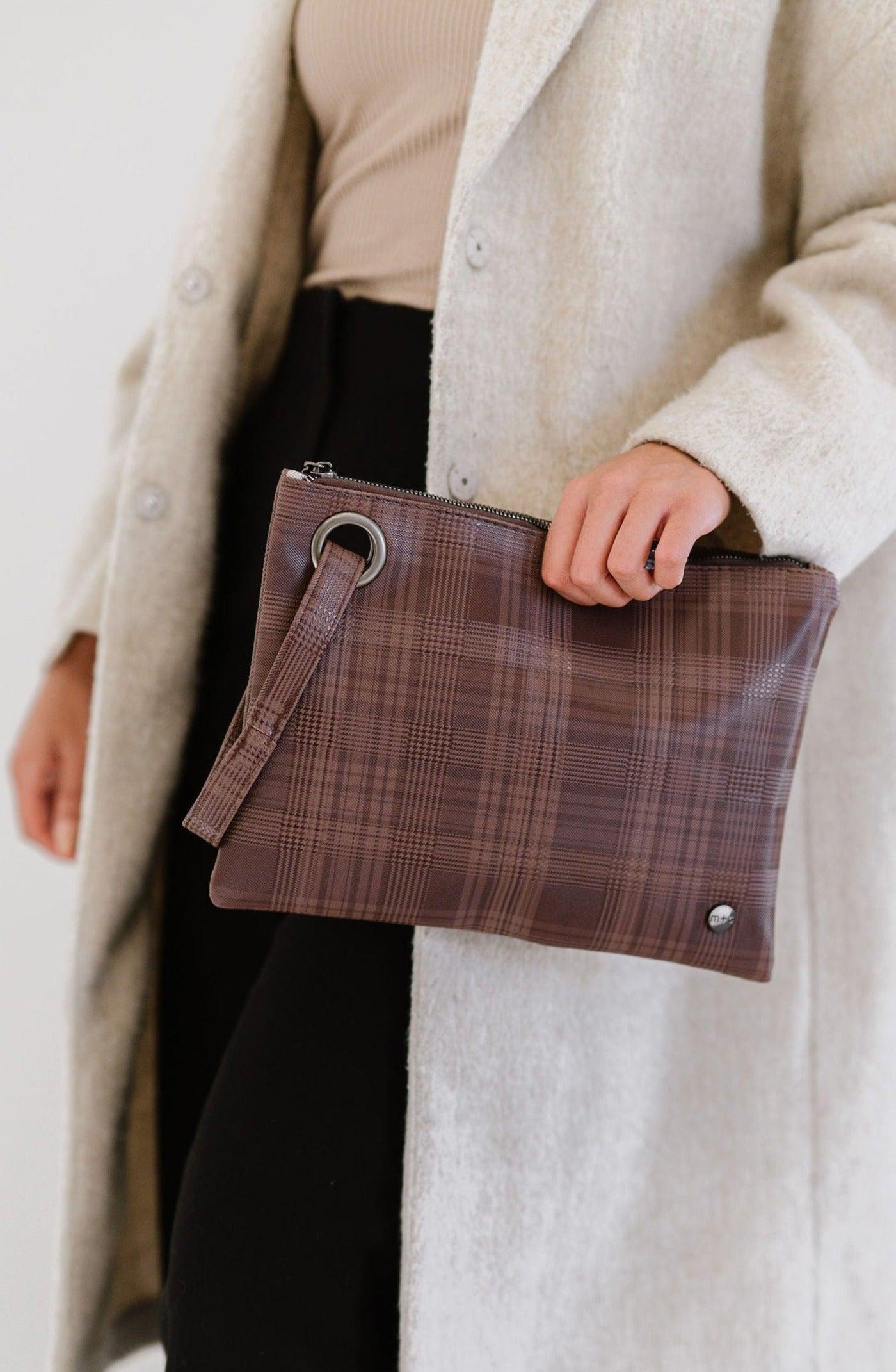 Molly Oversized Plaid Clutch