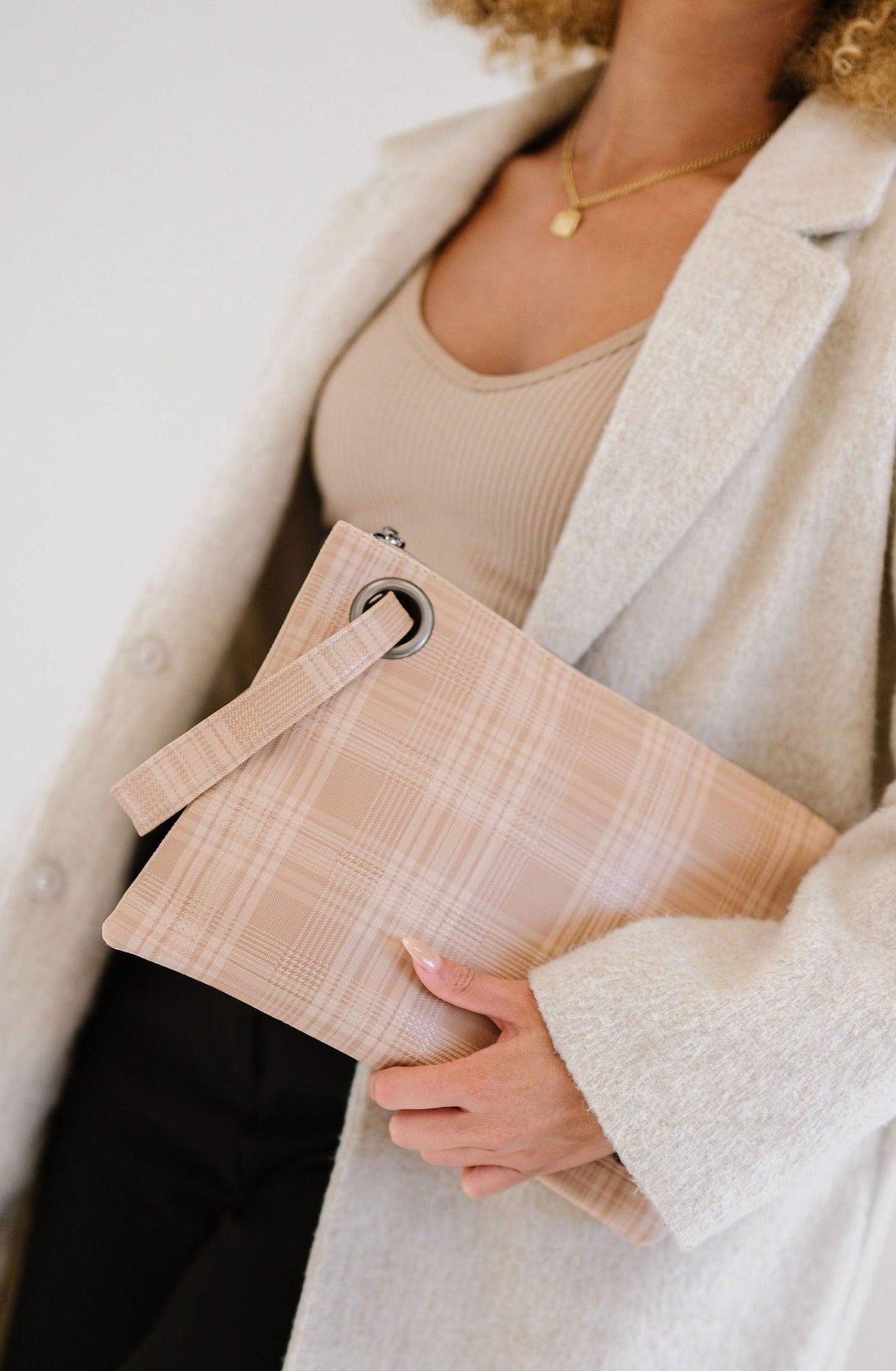 Molly Oversized Plaid Clutch